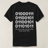 T-shirt Femme Drôle Ordinateur Binary Code Programmer Deve (Design devant)