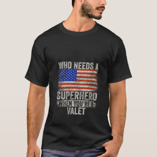 T-shirt Femme Drôle Valet Superhero Vintage Tee Pour Homme