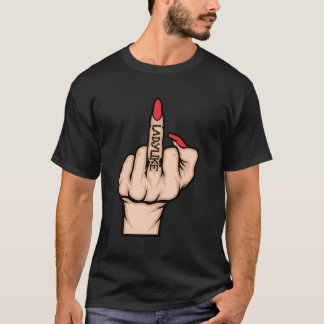 T-shirt Femme Du Doigt Moyen De Vous Adulte Humour Amusant