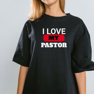 T-shirt Femme du pasteur J'aime mon pasteur Surdimensionne