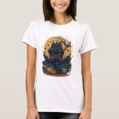 T-shirt femme éffrayant Halloween Treehouse (Devant)