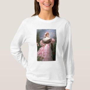T-shirt Femme élégante dans une roseraie