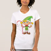 T-Shirt Femme Elfe Avec Femme Sucre de canne (Devant)