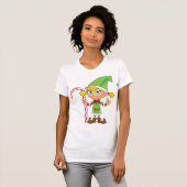 T-Shirt Femme Elfe Avec Femme Sucre de canne (Devant entier)