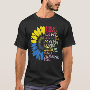 T-shirt Femme Elle Est Une Bonne Fille Aimer Jésus Et Aime