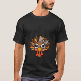 T-shirt Femme Empreinte de léopard Thanksgiving Turquie Vi