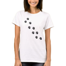 T-Shirt Femme Empreintes de Chat
