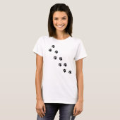 T-Shirt Femme Empreintes de Chat (Devant entier)