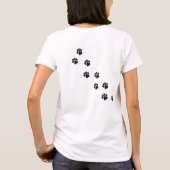 T-Shirt Femme Empreintes de Chat (Dos)