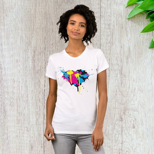 T-shirt femme en forme de coeur