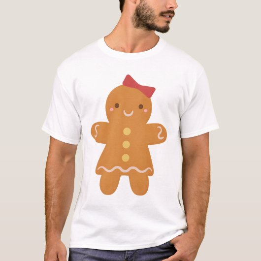 T-shirt Femme en pain d'épices mignonne avec cou (Devant)