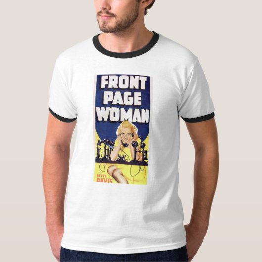 T-shirt "Femme en première page " (Devant)