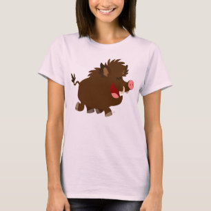 T-shirt Femme en sanglier avec un joli dessin anim