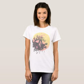 T-shirt Femme en Stylo et Lone Enk Wolf (Devant entier)
