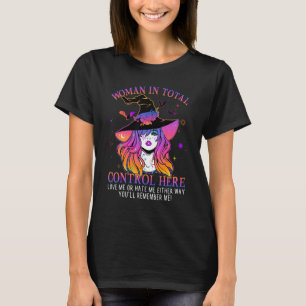 T-shirt Femme En Total Contrôle Ici Sorcière Halloween Def