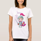 T-shirt femme enfant chevalier (Devant)