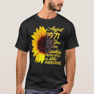T-shirt Femme ensoleillée 50e anniversaire Cadeau 19 août