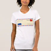 T-shirt femme enveloppe d'avion (Devant)