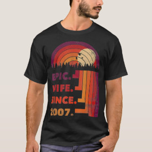 T-shirt Femme épopée depuis 2007 Anniversaire 14e Annivers