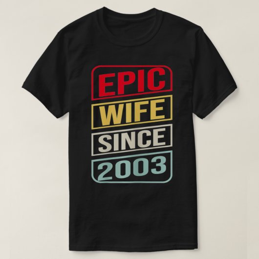 T-shirt Femme épopée femme depuis 2003 18ème Mariage Anniv (Design devant)