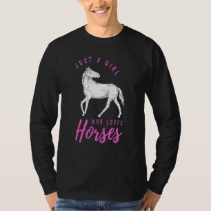 T-shirt Femme équestre Filles Hobby Animal équitation Chev