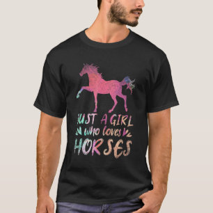 T-shirt Femme Équestre Monte Le Hobby Juste Une Fille Qui