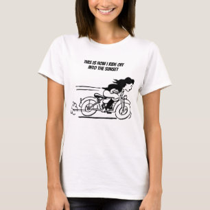 T-shirt Femme équitation Moto Moto Moker Chick Art