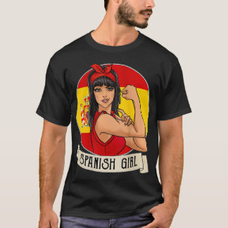 T-shirt Femme Espagnol Girl Espagne Espana Cadeaux