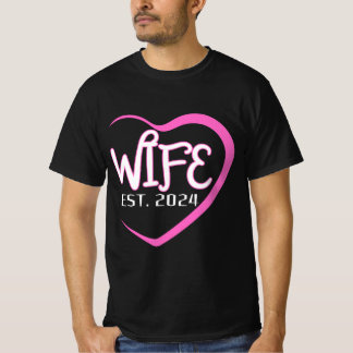 T-shirt Femme Est. 2024 Femme Mariage mariée