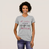 T-shirt femme et café Jésus (Devant entier)