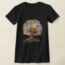 Femme et fleurs afro-américaines