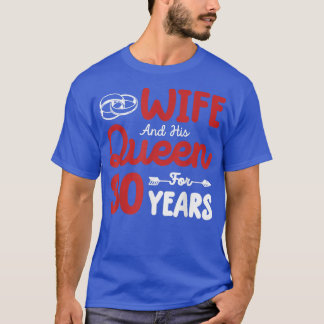 T-shirt Femme et sa reine 30e anniversaire de mariage Drôl