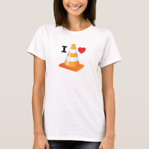 T-shirt Femme étudiante amusante cône de sécurité de la ci