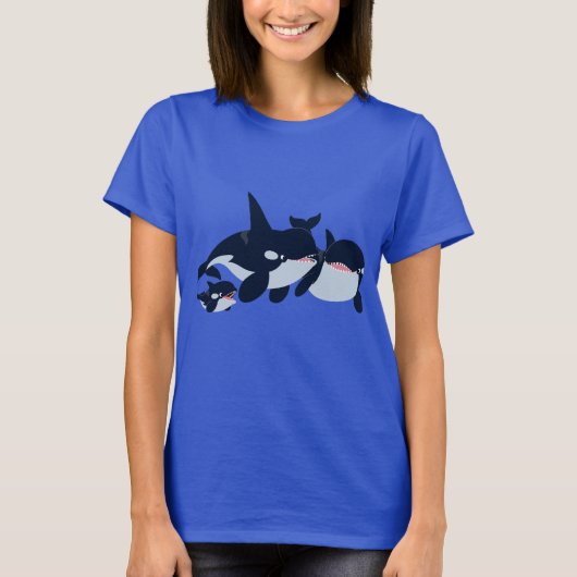 T-shirt femme famille Orca (Devant)