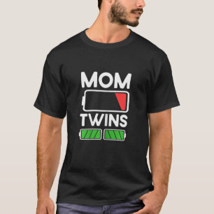 T-shirt Femme fatiguée Twin Maman Batterie Twin Mother