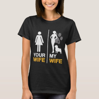 T-shirt Femme Femme Amateur de Bouldog Anglais Drôle de Ma