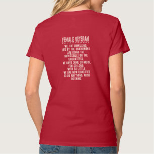 T-shirt femme femme femme vétéran