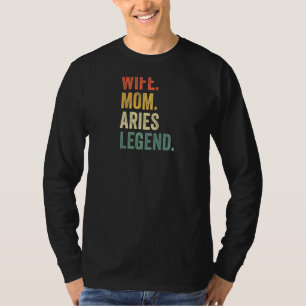 T-shirt Femme Femme Maman Aries Légende Zodiac Astrologie