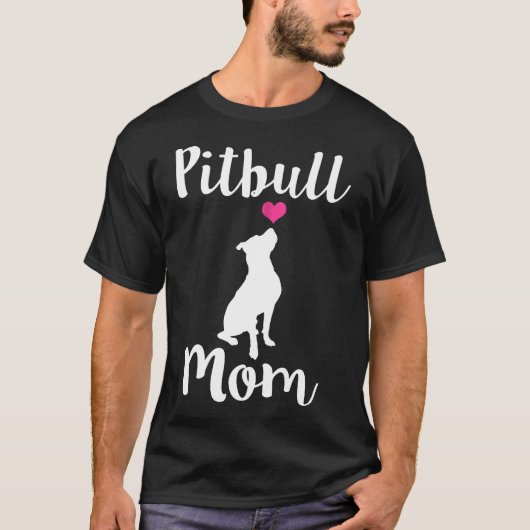 T-shirt Femme Femme Pitbull Maman Pit Bull Chien Mama Don (Devant)