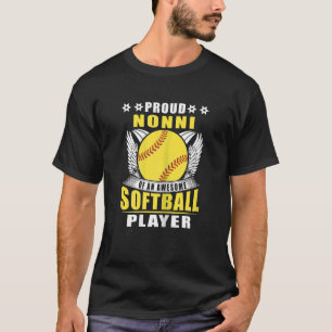 T-shirt Femme Fier Nonni D'Un Super Joueur De Softball S