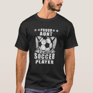 T-shirt Femme Fier Tante D'Un Magnifique Joueur De Footbal