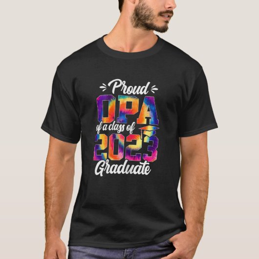 T-shirt Femme Fière Opa d'une classe de 2023 Cravate-teint (Devant)