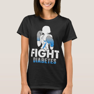 T-shirt femme fille lutte diabète t1d t2d guerrier maman