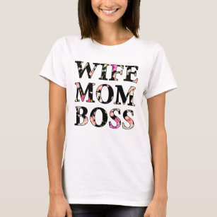 T-shirt Femme Florale colorée Maman Boss