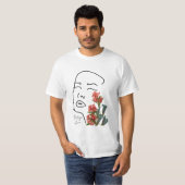 T-shirt Femme florale rétro face à une ligne en fleur de d (Devant entier)