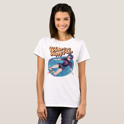 T-shirt Femme flottant dans un endroit heureux (Devant entier)