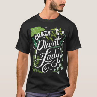 T-shirt Femme Fou Plante Lady Plante Maman Plante Lover Ca