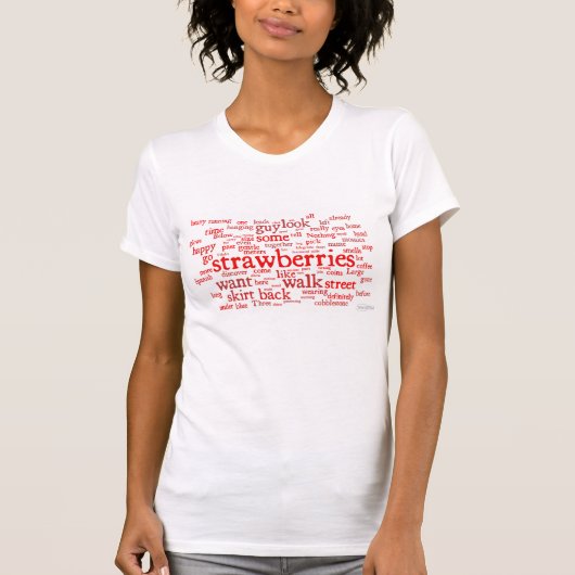 t-shirt femme fraises (Devant)