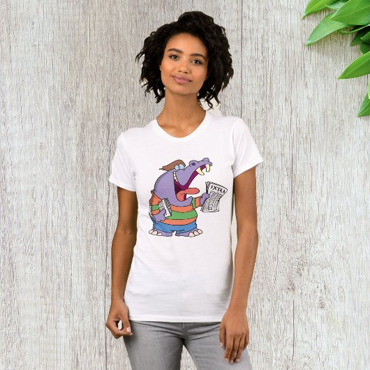 T-shirt femme garçon hippo journal