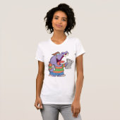 T-shirt femme garçon hippo journal (Devant entier)